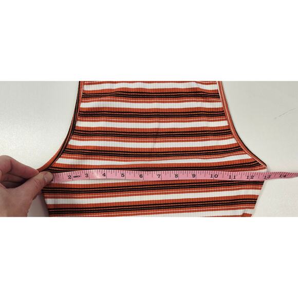 Intimately free people sz S ribbed stretch orange fall color tank bodysuit EUC - Picture 7 of 9